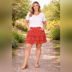 Rebecca Minkoff Phoebe Ruffle Flirty Mini Spring Summer Skirt Size S